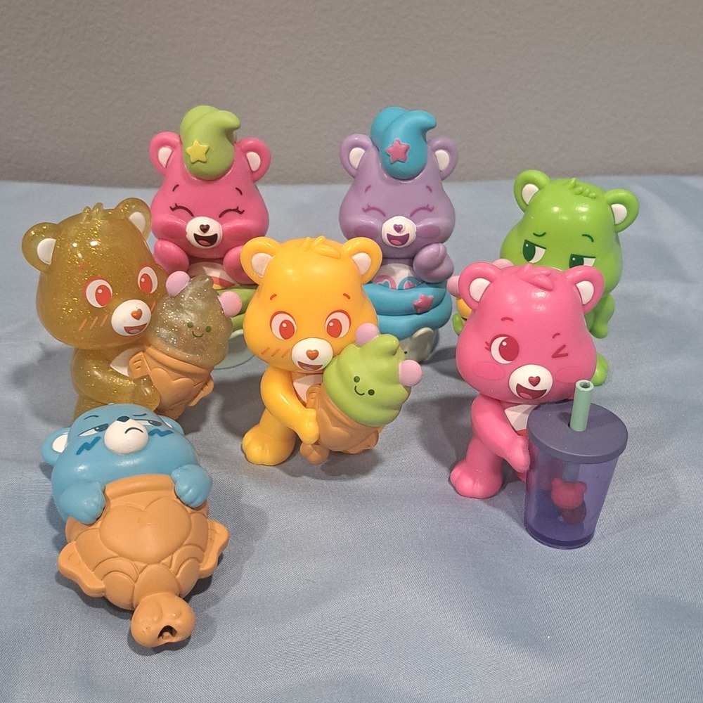 Funko Minis Care Bears Lot of 7 Dessert Boba Ice Cream Cupcake